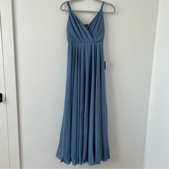 All About Love Maxi Dress Size S slate blue wedding guest bridesmaid formal - Picture 2 of 7